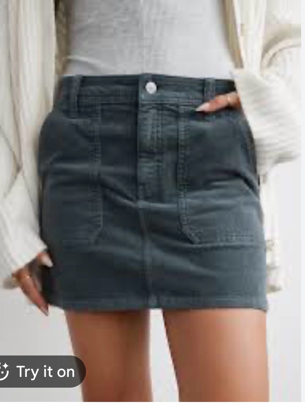 American eagle high waisted corduroy mini skirt